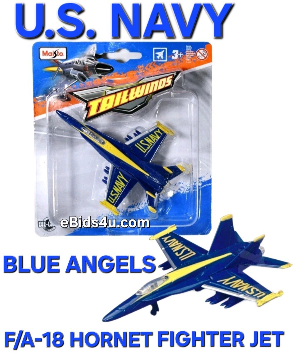 Maisto Tailwinds Blue Angels F/A-18 Hornet U.S. Navy Fighter Jet Diecast Model