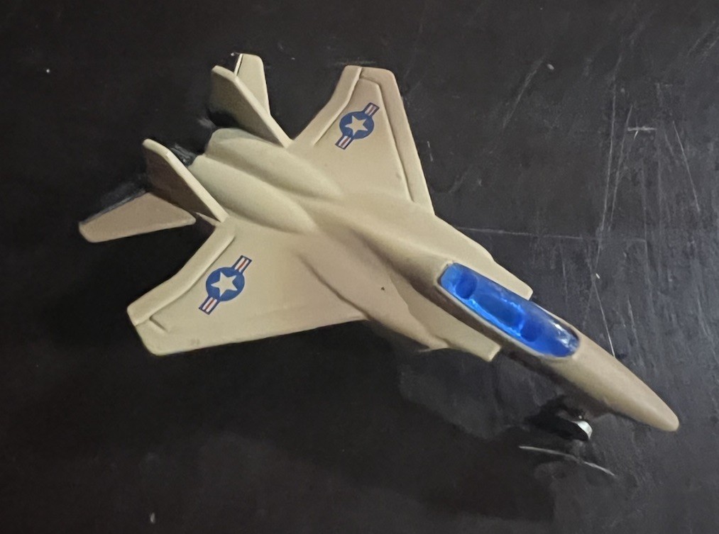 Small Die Cast Royal Navy Harrier Camouflage & F-15 Fighter Jet Lot Of 2