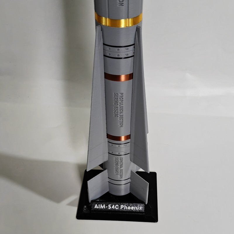 1:12 US Navy AIM-54 Phoenix Missile Model 35cm 3D Printed Military Collection