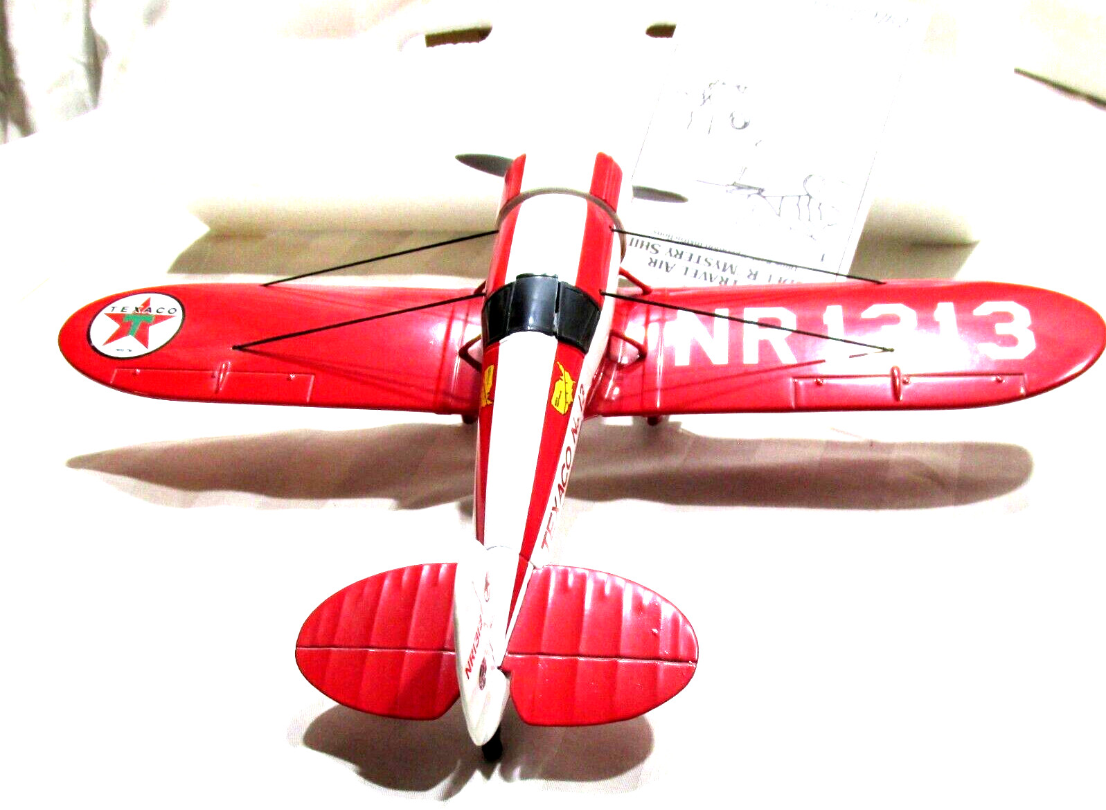 1997 ERTL Wings of Texaco 1930 Ravel Air Model R Mystery Ship Diecast Coin Bank