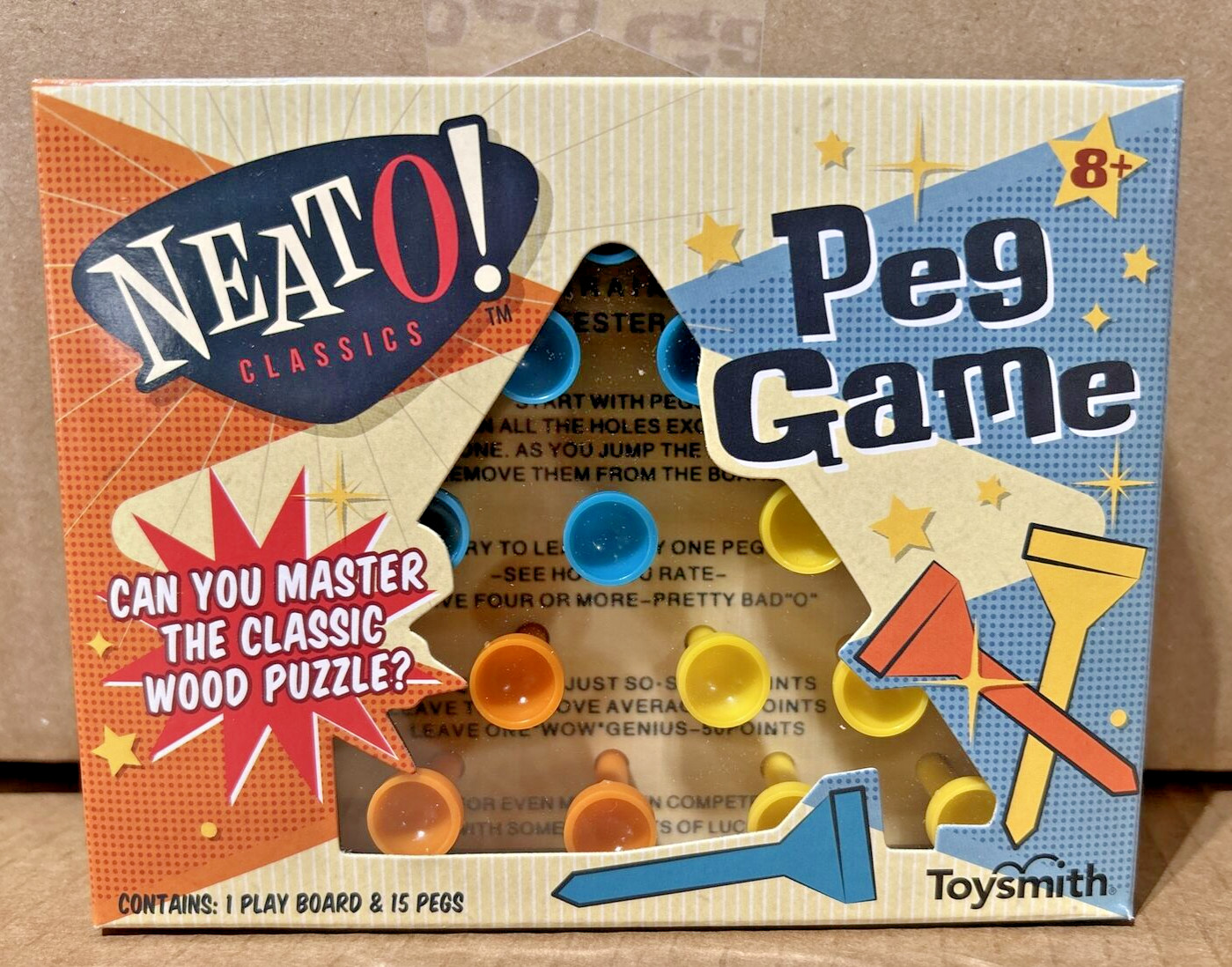 Neato Classics Wooden Peg Game Puzzle 3PK