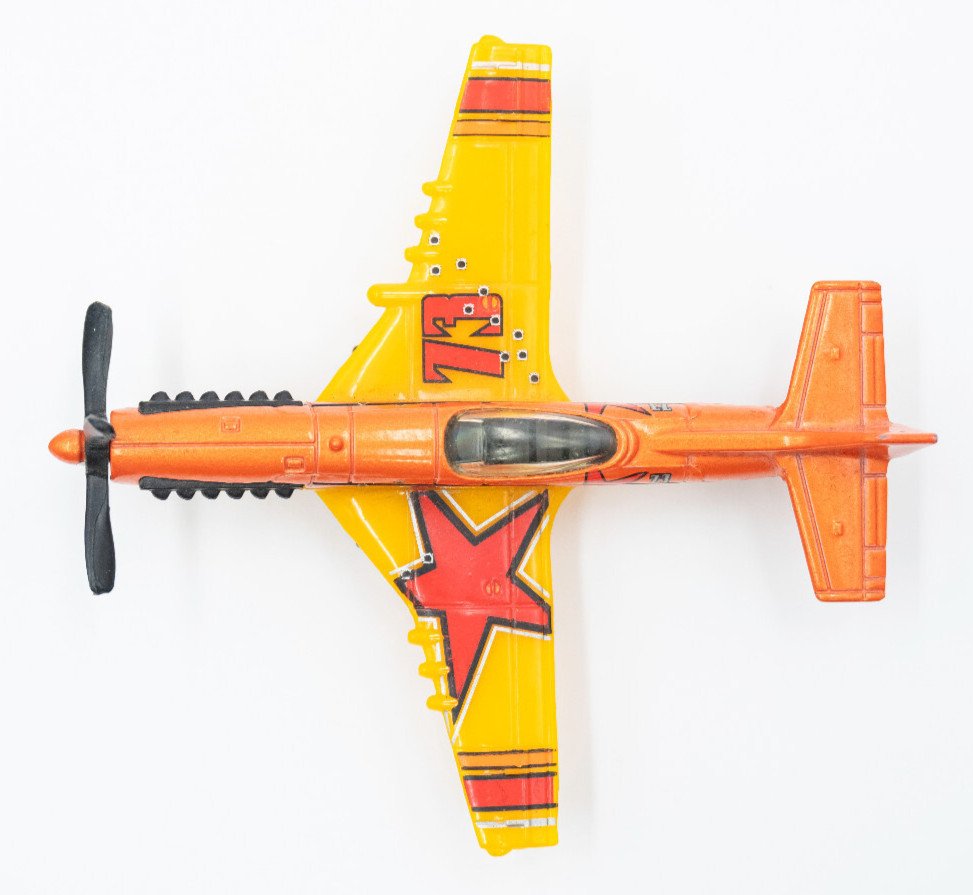 2007 Mattel Matchbox Stunt Plane Orange Yellow 73 TB2 Diecast Airplane Thailand