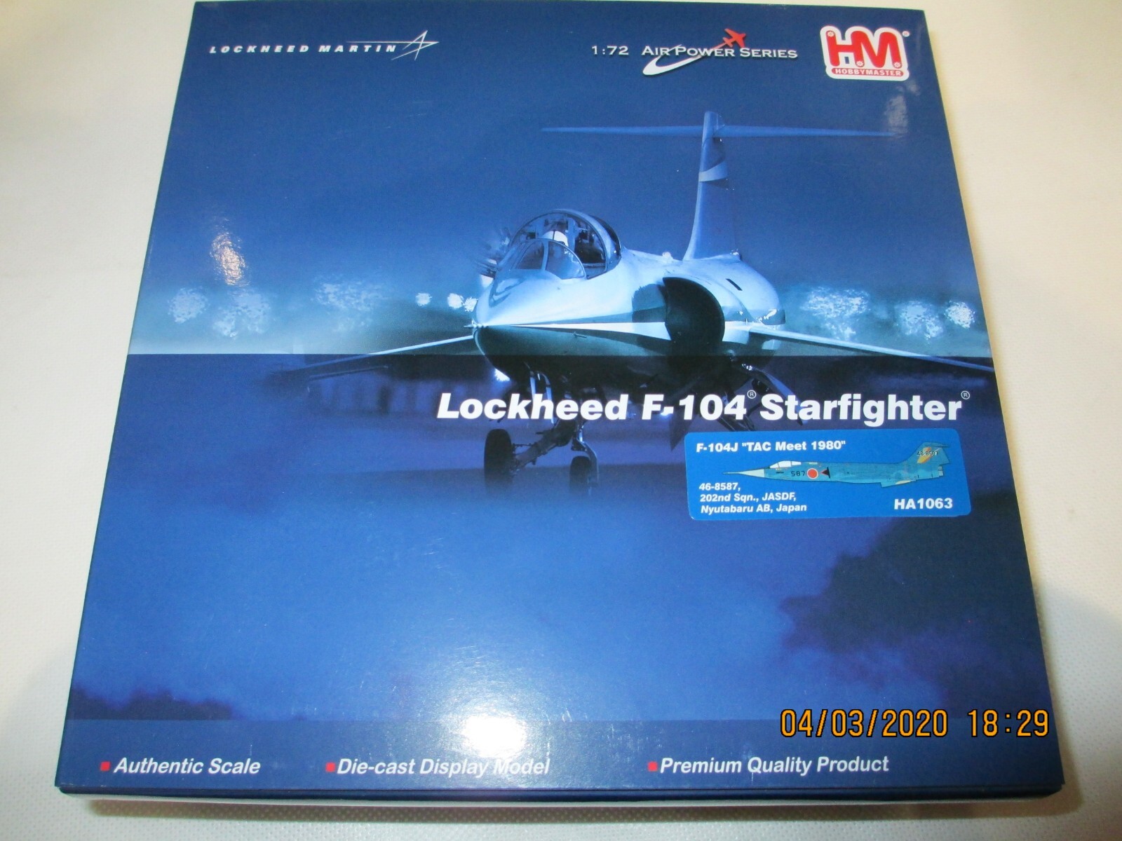 HOBBY MASTER 1:72 LOCKHEED F-104J STARFIGHTER NO 202 SQN JASDF T AC MEET 1980
