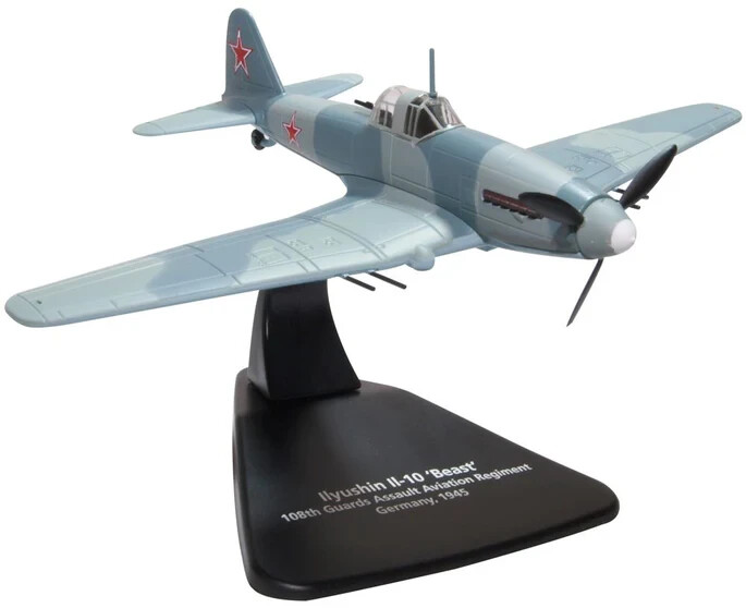 Model Diecast Attack Aircraft Soviet IlyUShin Il-10 Scale 1:72
