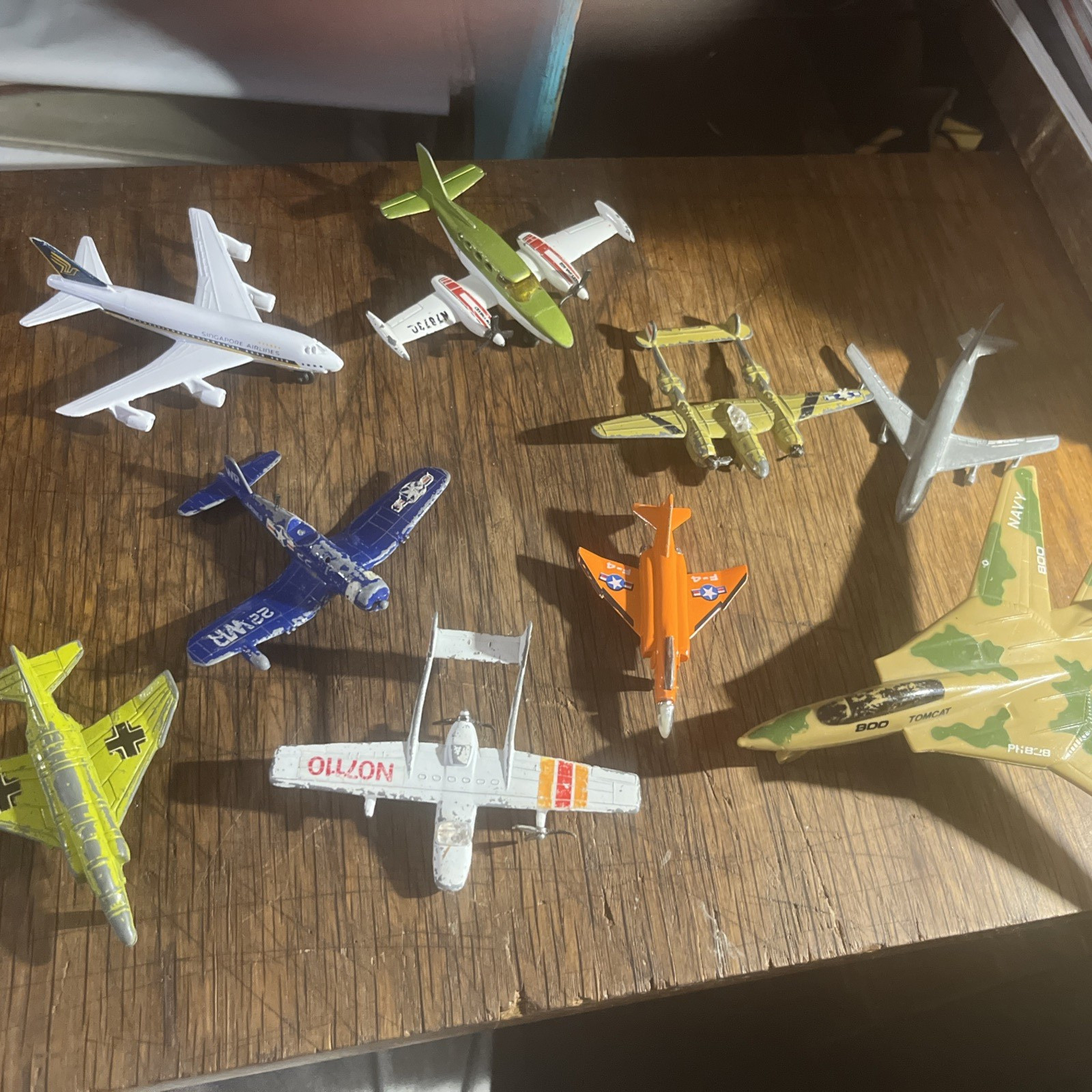 Lot Of 9 Die Cast/ Plastic You Planes. Read Description
