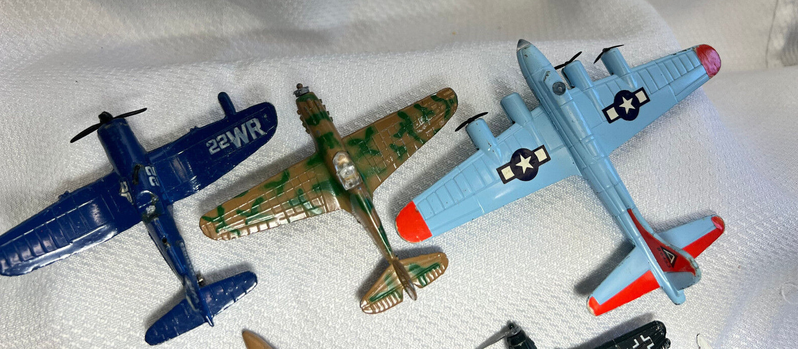 Vtg Mixed Brand Lot Of Diecast Toy Military Airplane Jets Airforce Navy Marines