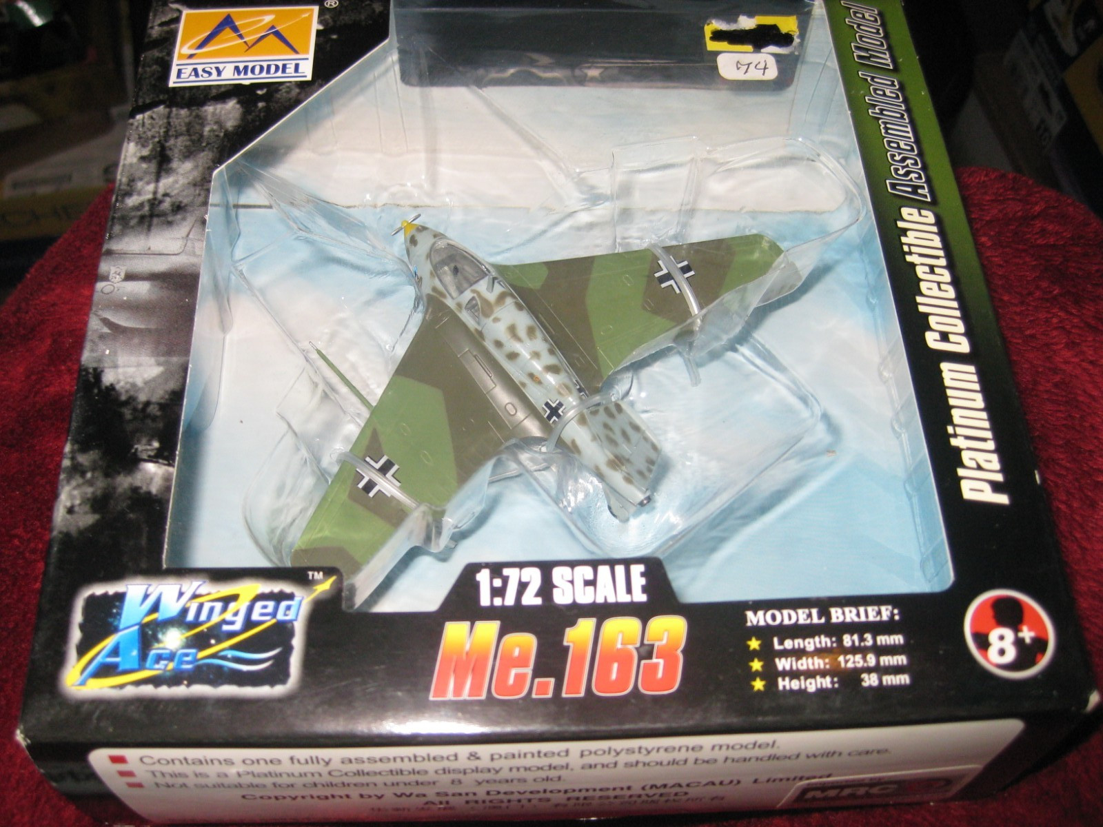 WW2 Me.163 omet B-1a II/JG400 kit #36342 MRC AA Easy Model 1:72