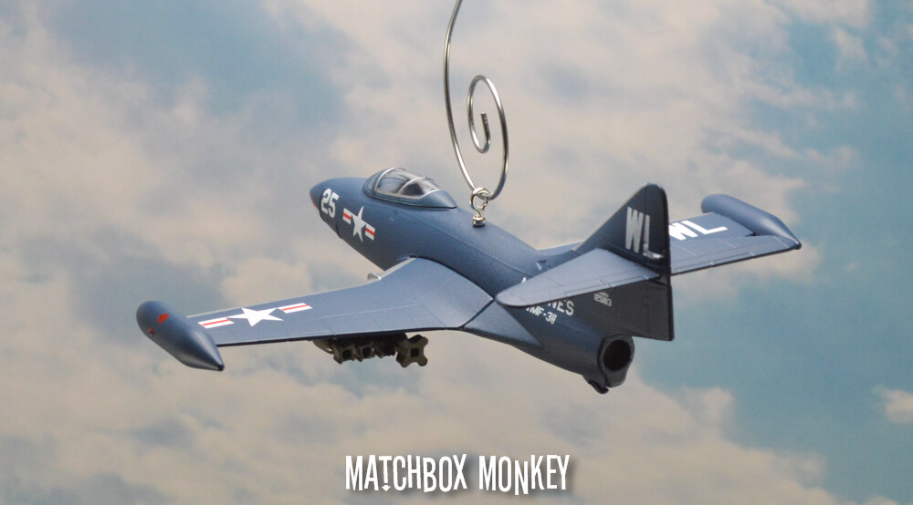 F9F Panther US MARINES Fighter Plane Korean War Custom Christmas Ornament Cougar
