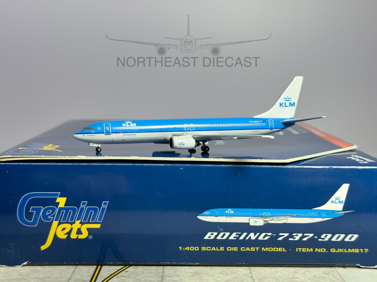KLM Royal Dutch Airlines Boeing 737-900 1:400 Gemini Jets PH-BXO (GJKLM817)