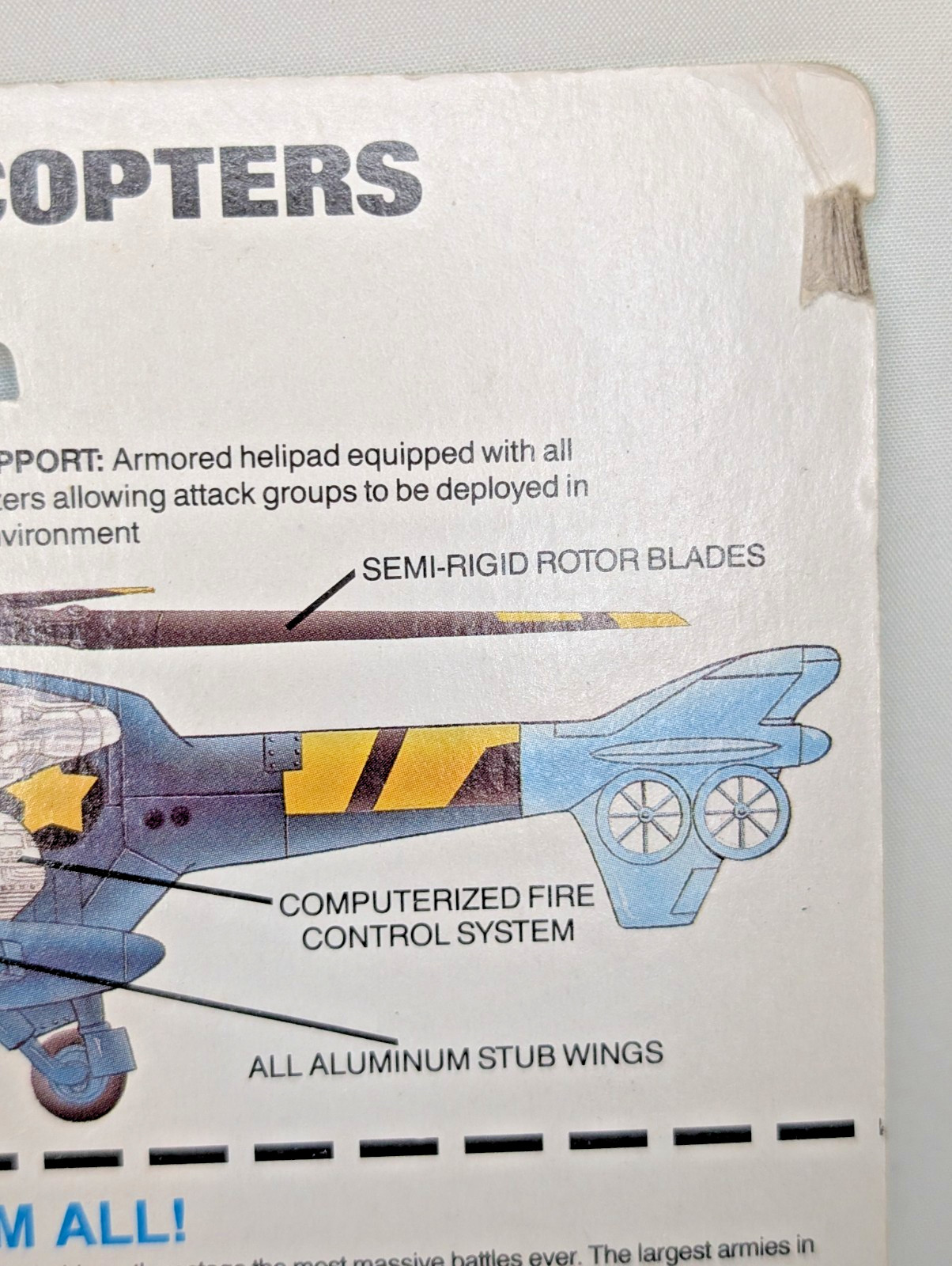 MEGA FORCE Attack Helicopters MOC Kenner 89 Diecast Military Micro Machines-type