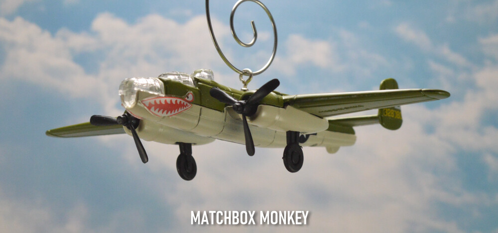 B-25J Medium Bomber “Shark Teeth” WWII Christmas Tree Ornament Airplane USAF