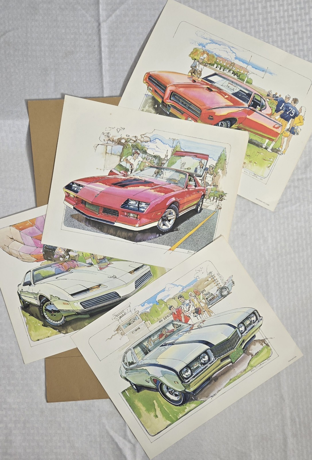 1982 Ken Dallison Print Portfolio GM Perf Camaro Z-28 Pontiac T/A GTO Hurst/Old