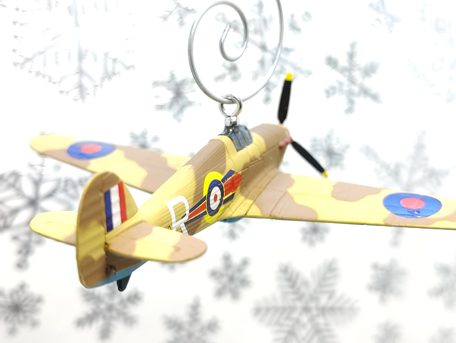 RAF No. 92 Squadron Hawker Hurricane Airplane Aircraft Christmas Tree Ornament