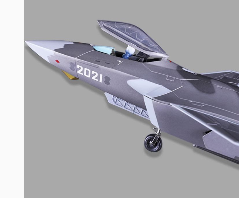 1:36 54CM CHINA J-20 Stealth Fighter Plane Jet Diecast Military Aircraft Model
