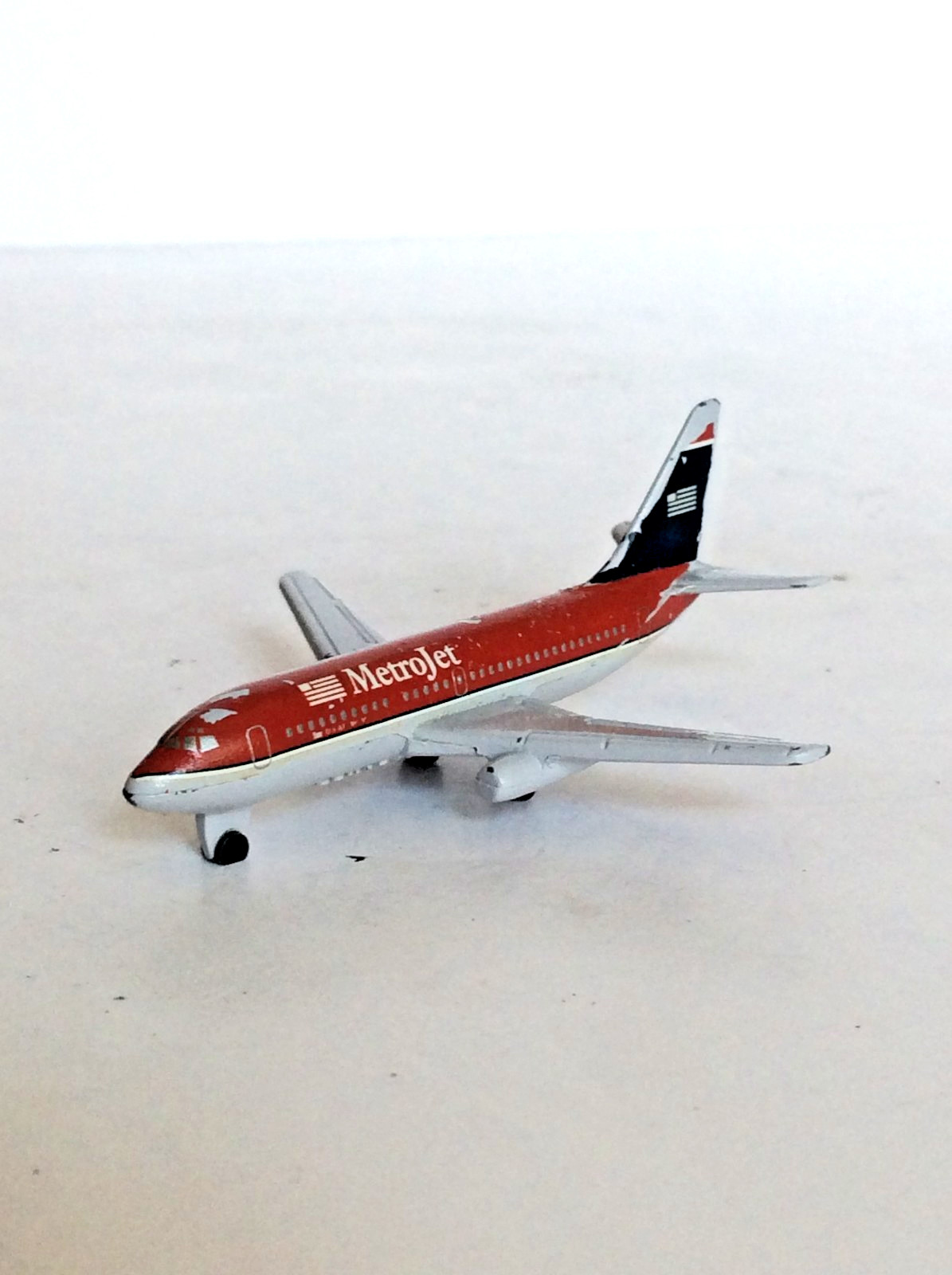 Vintage SCHABAK 1:600 DIECAST US Airways MetroJet – Boeing 737 #905/99 – No Box