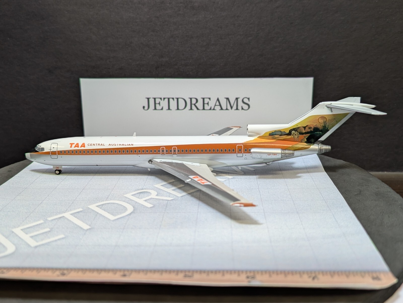 1/200 TAA TRANS CENTRAL AUSTRALIAN BOEING 727-200 1970’S COLORS VH-TBK JC WINGS