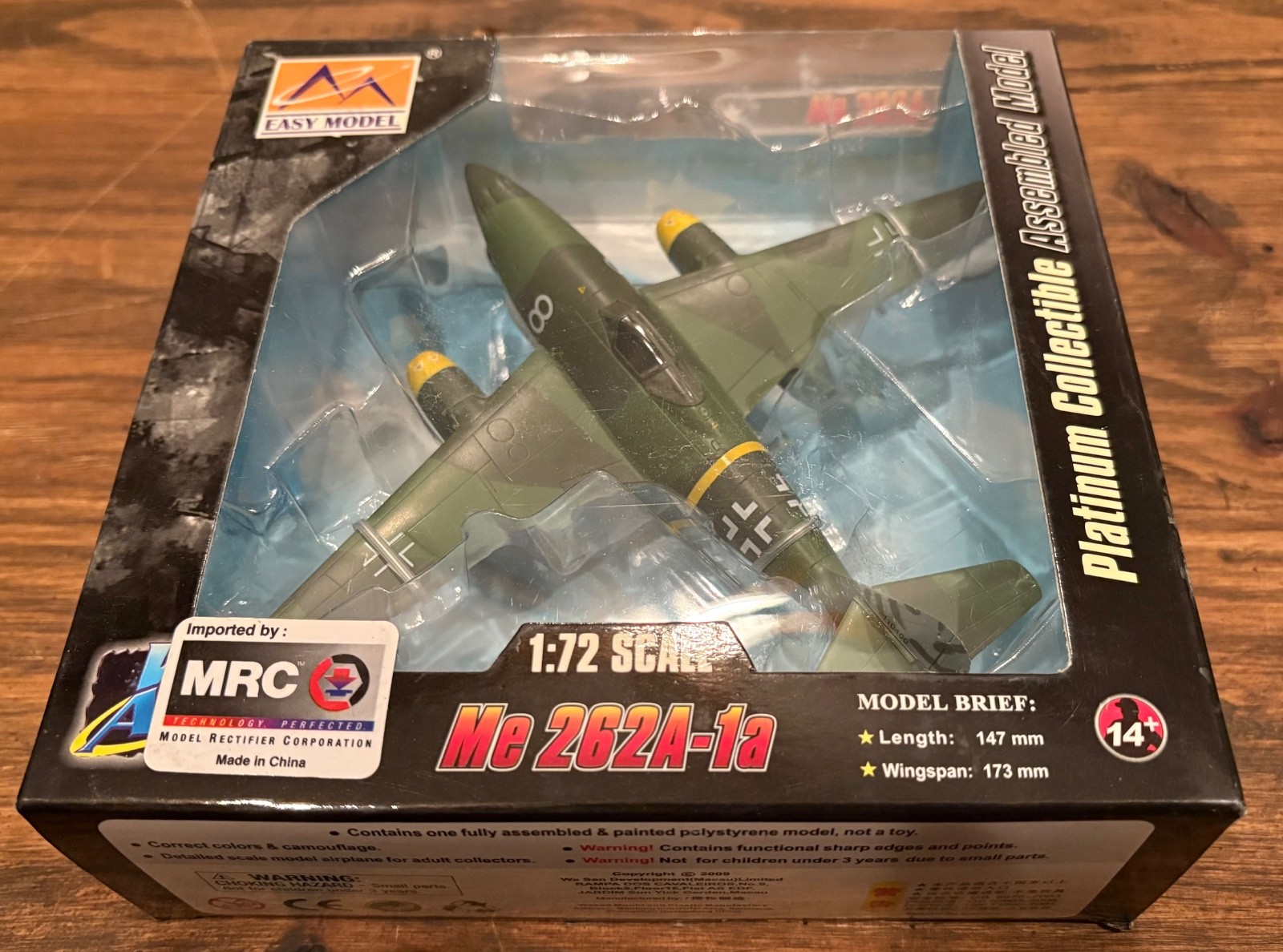Easy Model MRC WWII Aircraft Series 1:72 Scale Me 262A-1a Winged Ace