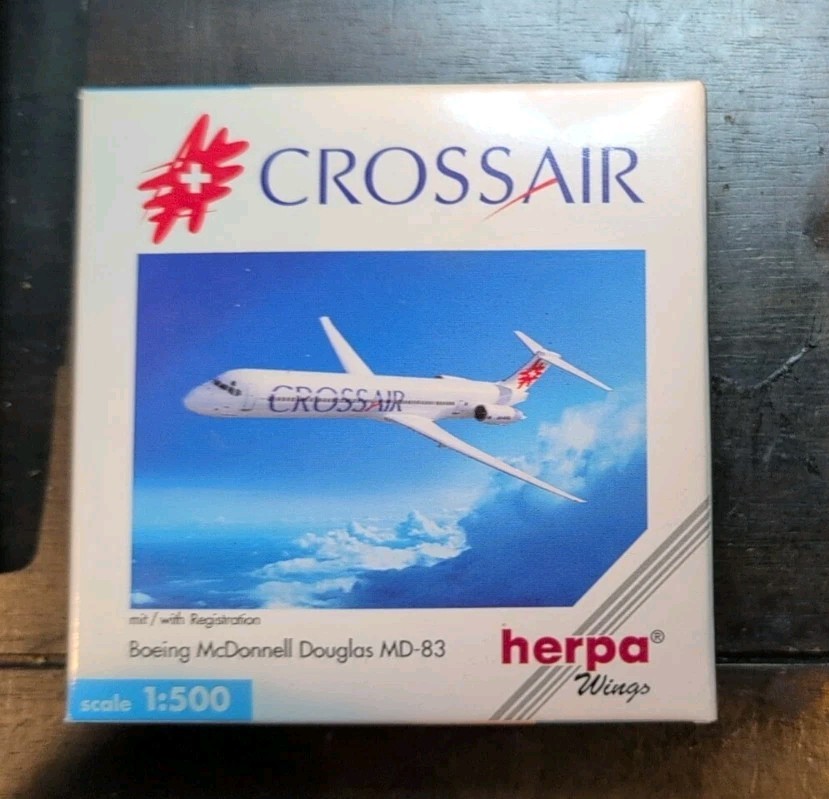 Herpa Wings Crossair Boeing McDonald Douglas MD-83 1:500 #507653 Old Store Stock