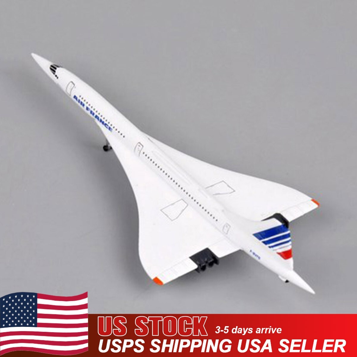 USA Concorde 1/400 Scale Air France 1976-2003 Diecast Alloy Aircraft Plane Model