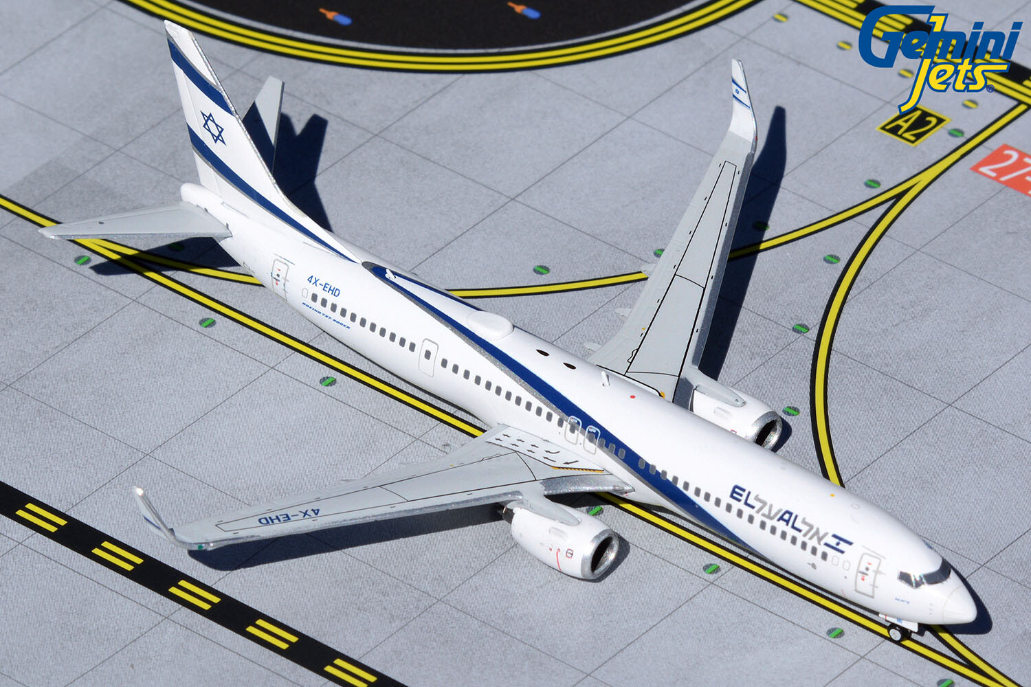 Gemini Jets 1:400 El Al Boeing 737-800 Peace 4X-EHD GJELY1956 IN STOCK