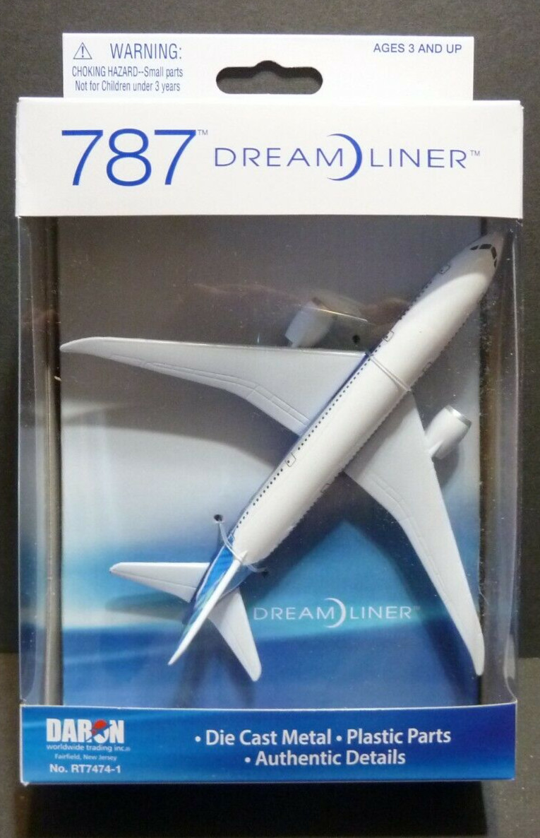 DARON REALTOY BOEING 787 DREAM LINER 7474-1 SINGLE PLANE Diecast.Model New