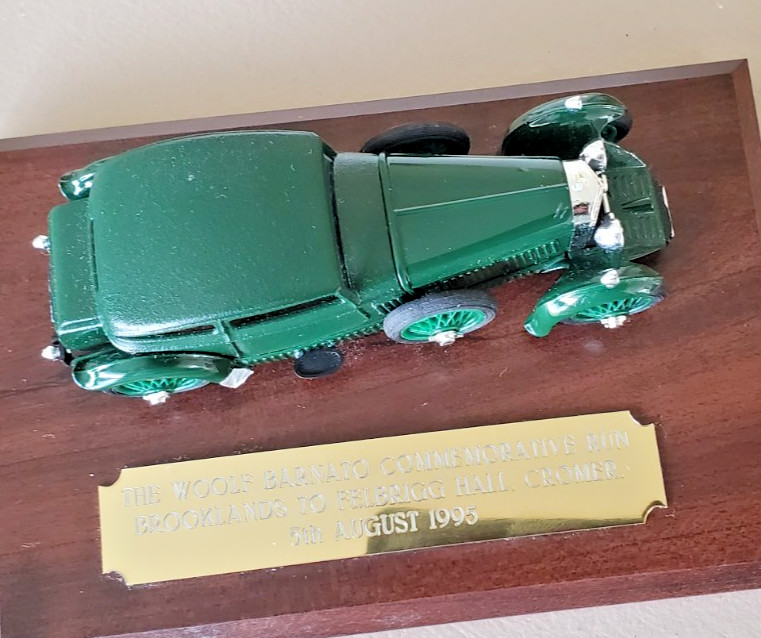 Rare 1:43 Bentley Speed Six Blue Train. Woolf Barnato. Brooklands 1995 On Plinth