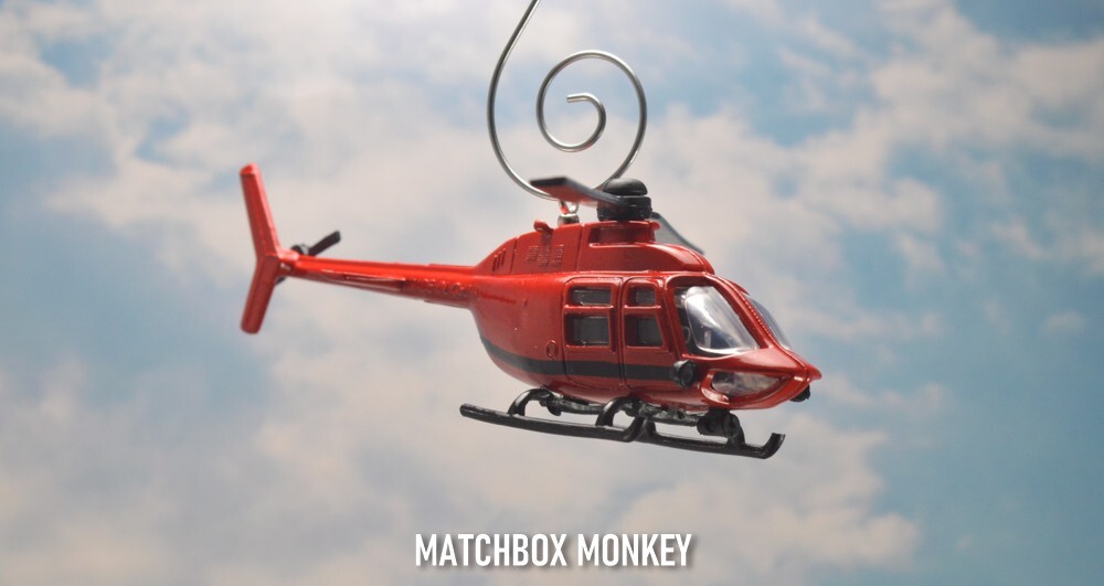 Bell 206 Jet Ranger Helicopter Custom Christmas Ornament Heli Adorno Aircraft