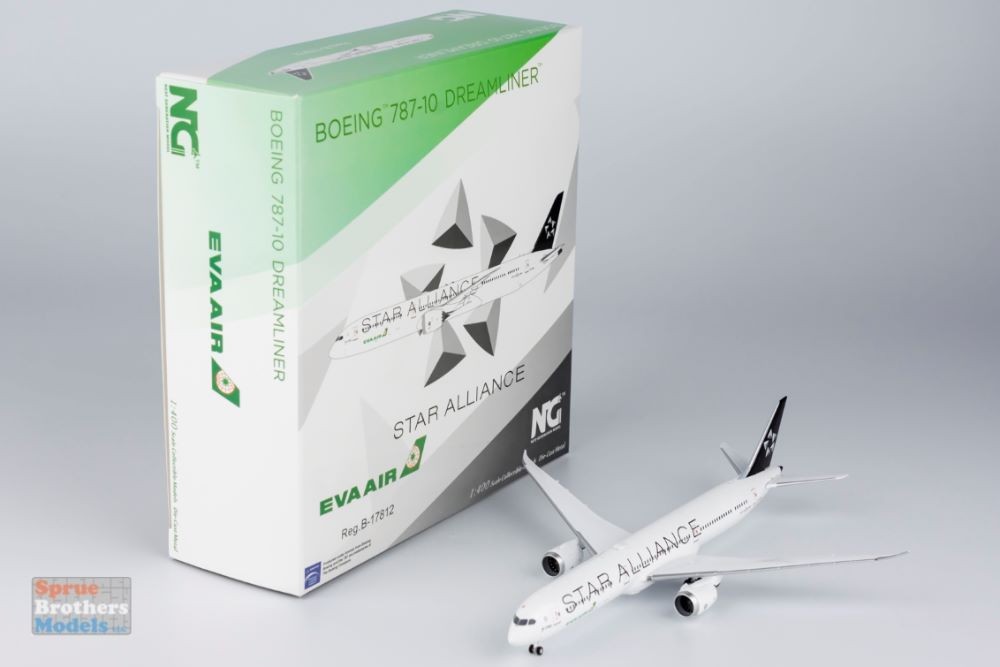 NGM56019 1:400 NG Model EVA Air B787-10 Reg #B-17812 ‘Star Alliance’