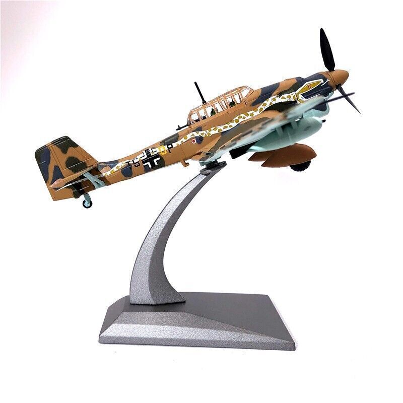WLTK German Junkers Stuka Ju-87B Dive Bomber 1/72 Diecast Model Brown Ver. Gift