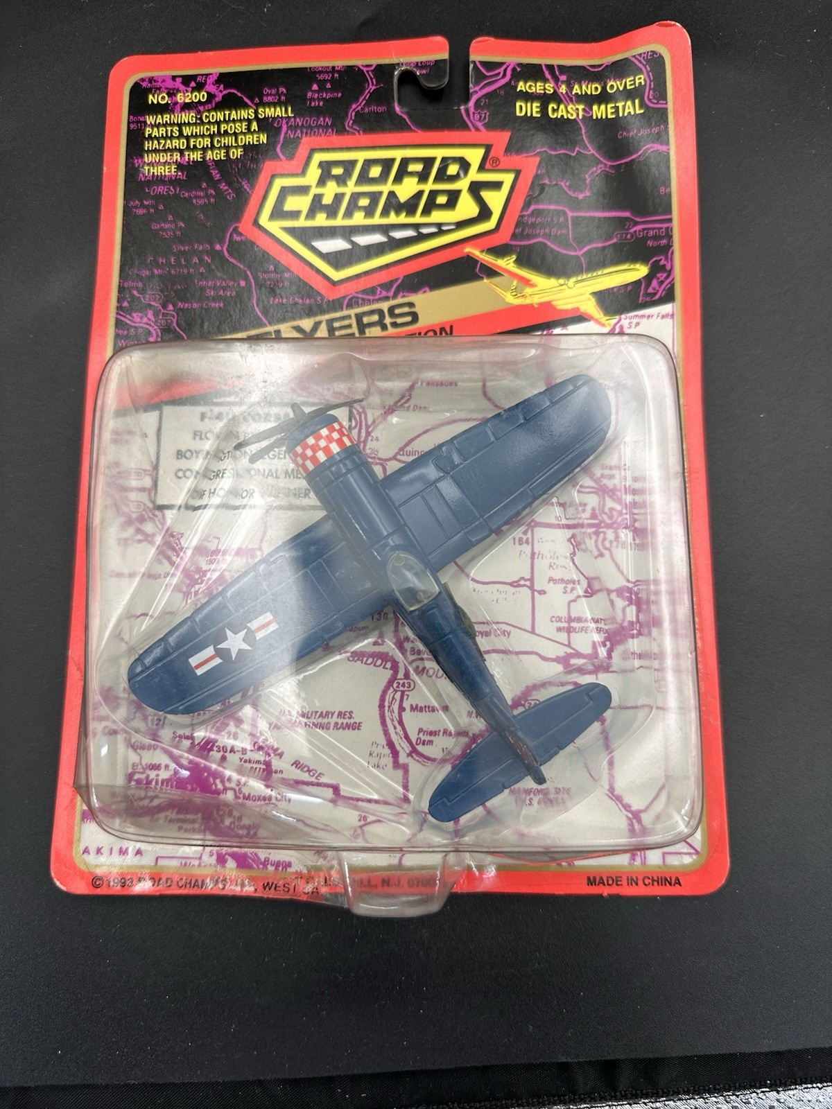 Road Champs Flyers F-4U Corsair Die Cast Marines WWII Fighter Plane====