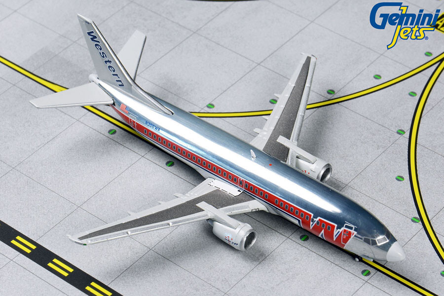 GEMINI JETS WESTERN AIRLINES BOEING 737-300 POLISHED 1:400 GJWAL1202 IN STOCK