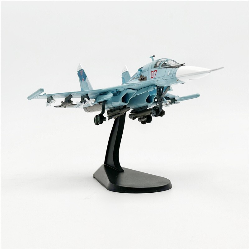 Russian air force Su-34 Fullback Fighter 1/100 Diecast Aircraft Jet Model