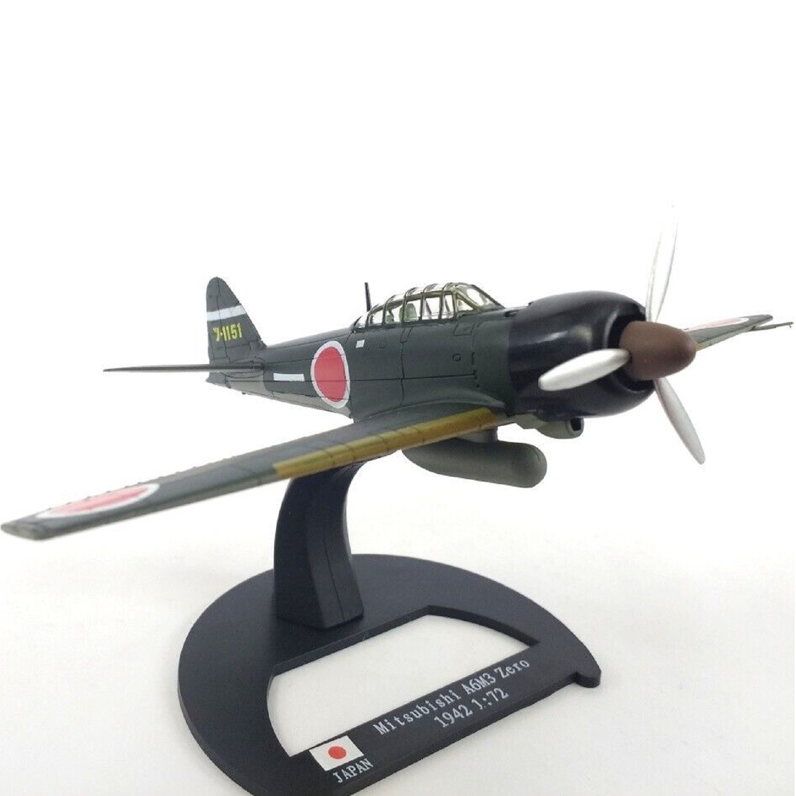 1/72 Scale A6M3 Zero Fighter Alloy Aircraft Model with stand Souvenir Display