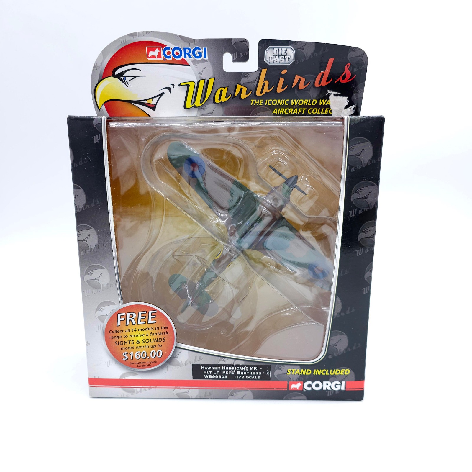 Corgi Warbirds Series 2 Hawker Hurricane MK1 WB99620 1940 1:72 Model Plane NEW