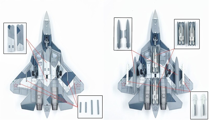 Wltk Russia Sukhoi Su-57 Felon Stealth Fighter Camouflage 1/100 Diecast Model