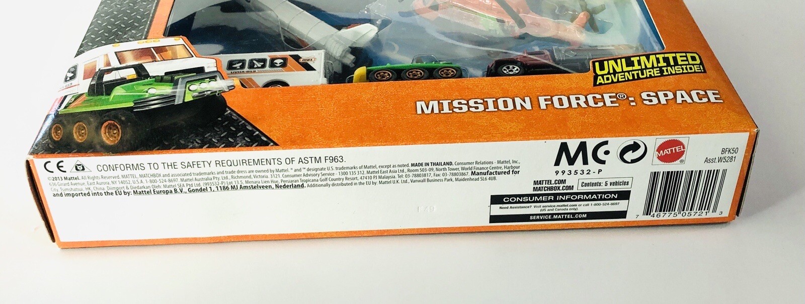 MATCHBOX MISSION FORCE SPACE STAR SHUTTLE CHOPPER TANKER ATV 5 PACK New 2014