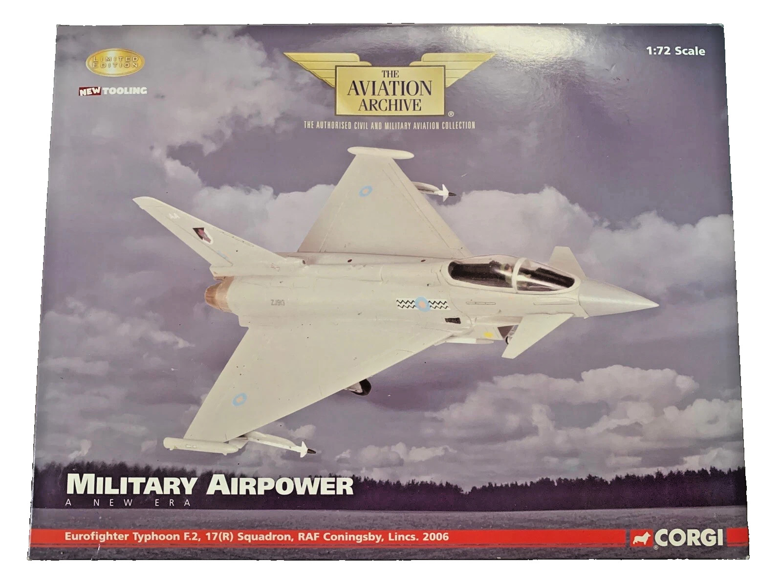 CORGI 1:72 SCALE DIECAST LIMITED EDITION ” EUROFIGHTER TYPHOON F.2 ” AA36401