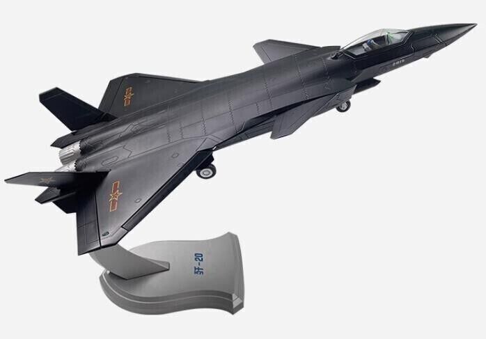 1:60 35CM J-20 Stealth Fighter Plane Diecast Military Aircraft Airplane Model