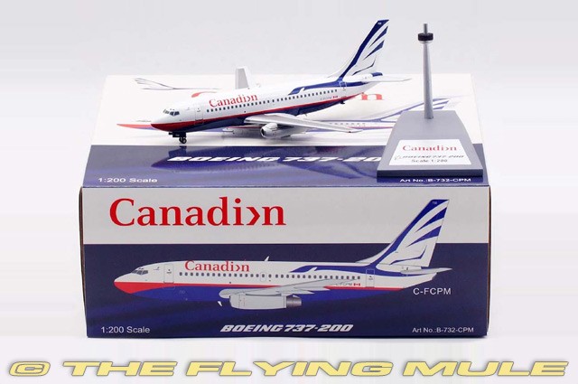 B-Models 1:200 737-200 Canadian Airlines C-FCPM w/Stand