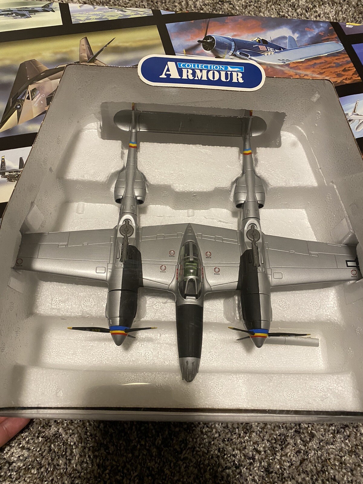 FRANKLIN MINT DIECAST ARMOUR 1:48 P38 LIGHTING B11B283