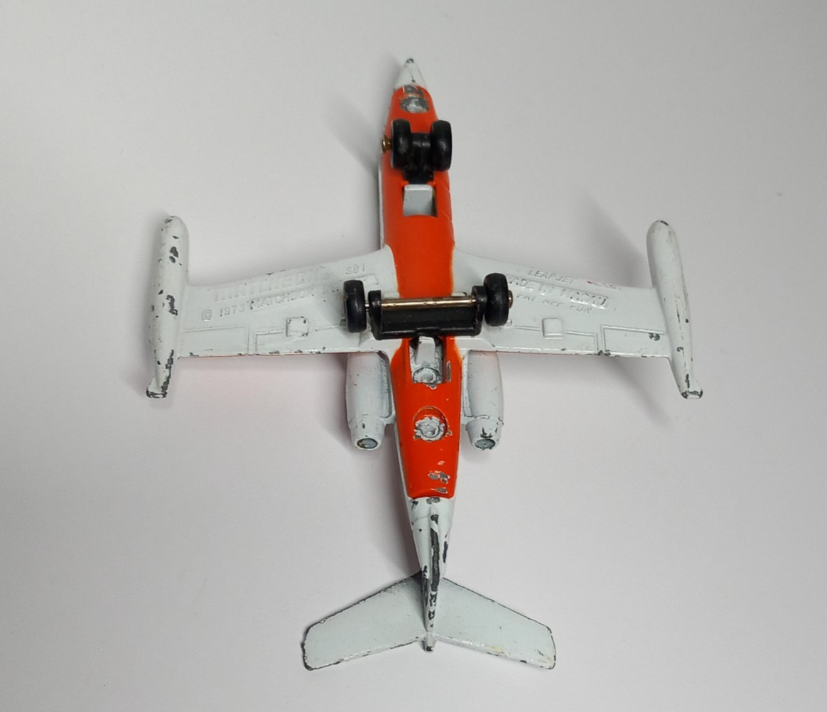 Matchbox Lesney SkyBusters Lear Jet Press Freight Courier Jet Plane Diecast 1973