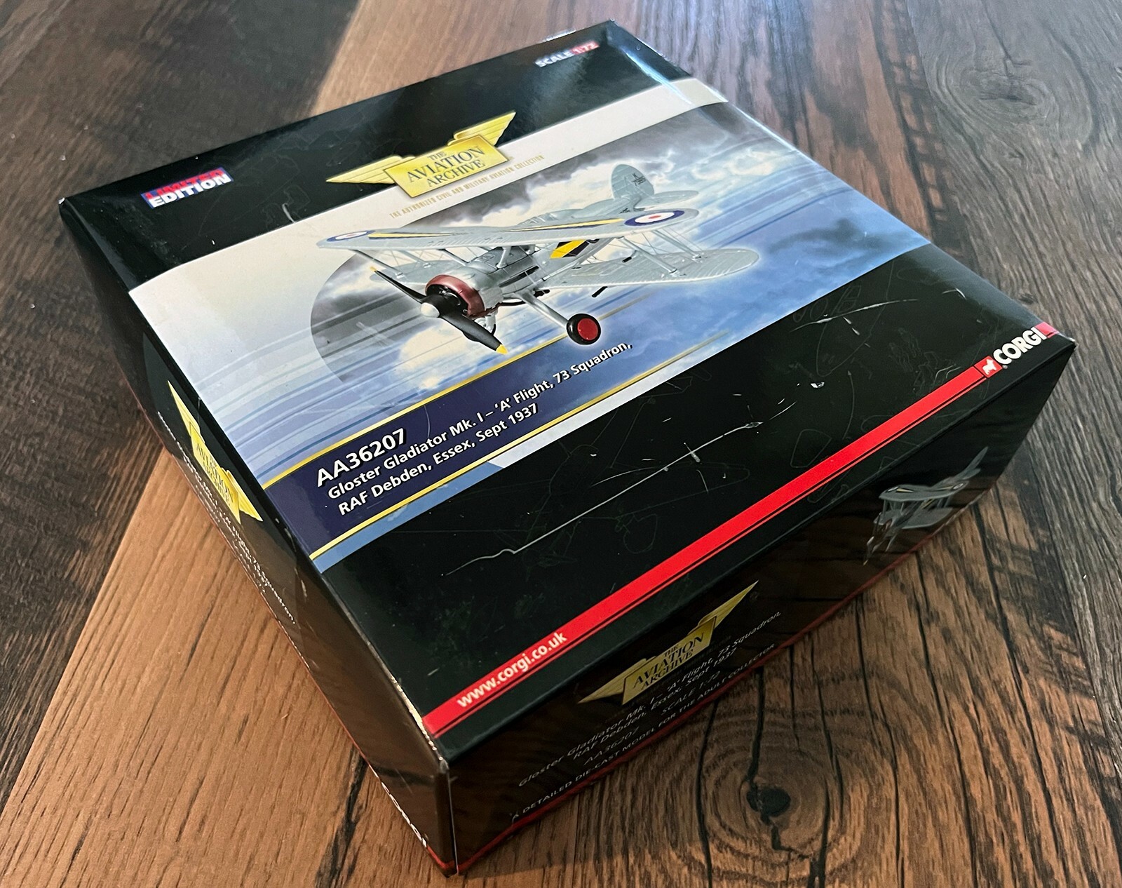 Corgi Aviation Archive 1:72 Diecast LE 1937 Gloster Gladiator Mk. I AA36207 NIB