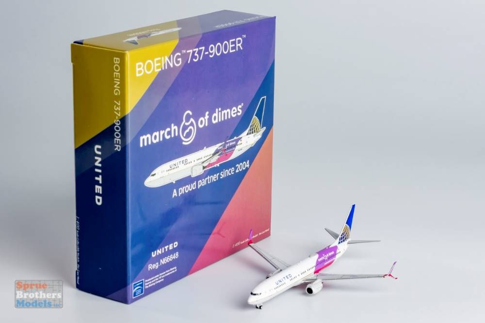 NGM79013 1:400 NG Model United Airlines B737-900ER Reg #N66848 ‘March of Dimes’