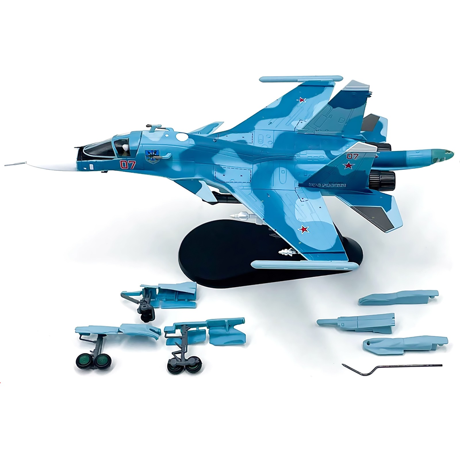 1:100 Scale Russia Su-34 Fighter Alloy Aircraft Model Souvenir Static Display