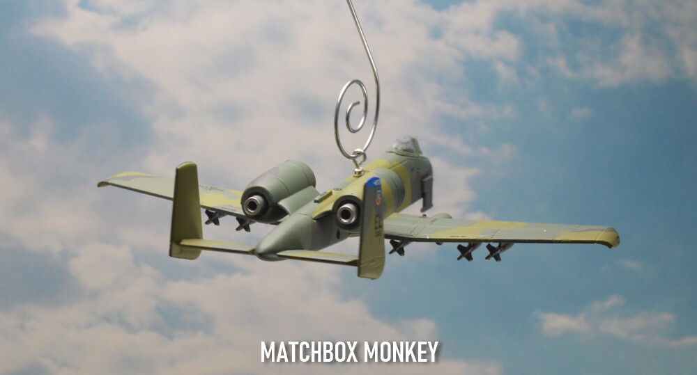 USAF A-10 Thunderbolt II Warthog Fighter Plane Custom Christmas Ornament Hog