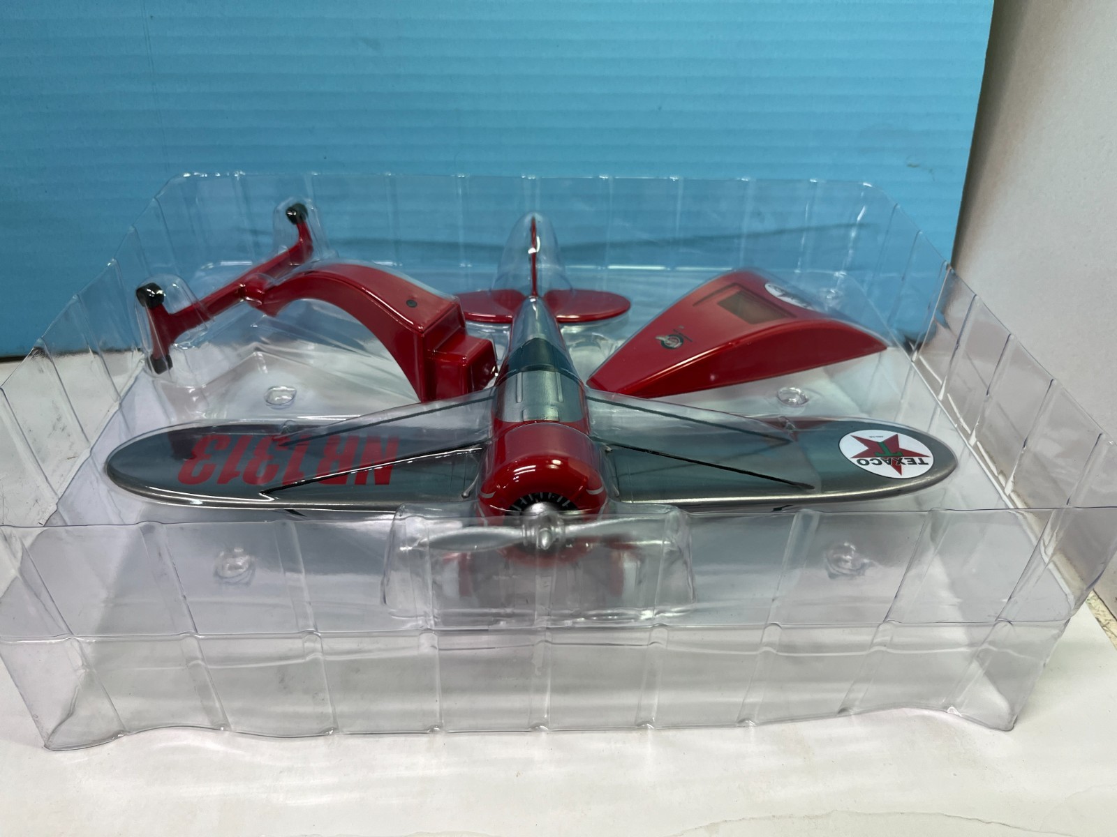 1/43 WINGS OF TEXACO 1930 TRAVEL AIR MODEL R MYSTERY SHIP 19TH SERIES CHROME CO