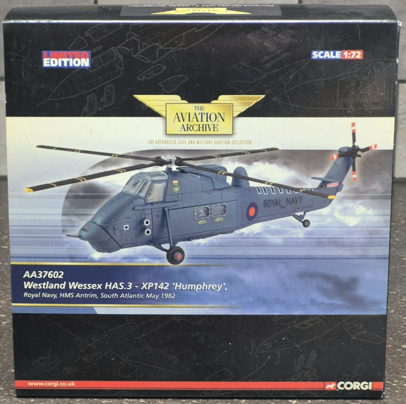 Corgi AA37602 Westland Wessex HAS.3 XP142 ‘Humphrey’ Royal Navy, 1982 HMS Antrim