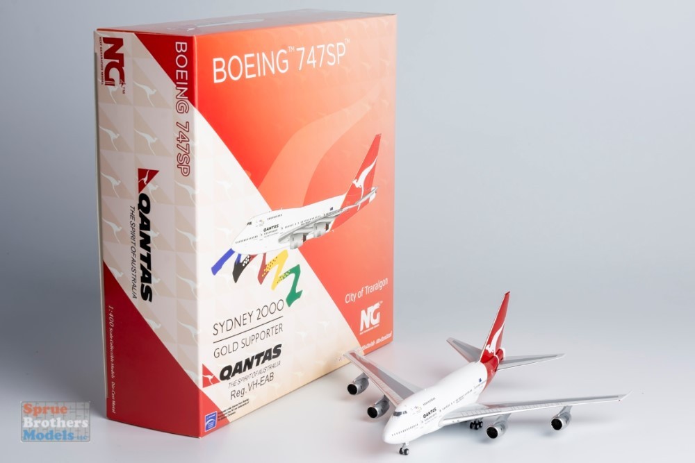 NGM07032 1:400 NG Model Qantas B747SP Reg #VH-EAB Sydney 2000 Gold Supporter