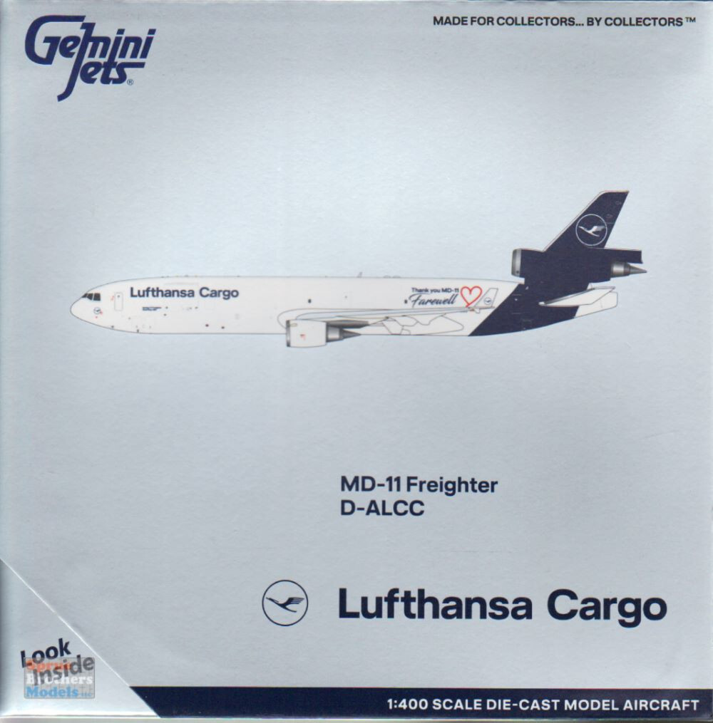 GEMGJ2072 1:400 Gemini Jets Lufthansa Cargo MD-11F Reg #D-ALCC ‘Farewell MD-11’