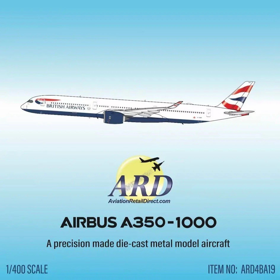 ARD Models 1:400 British Airways Airbus A350-1000 G-XWBF